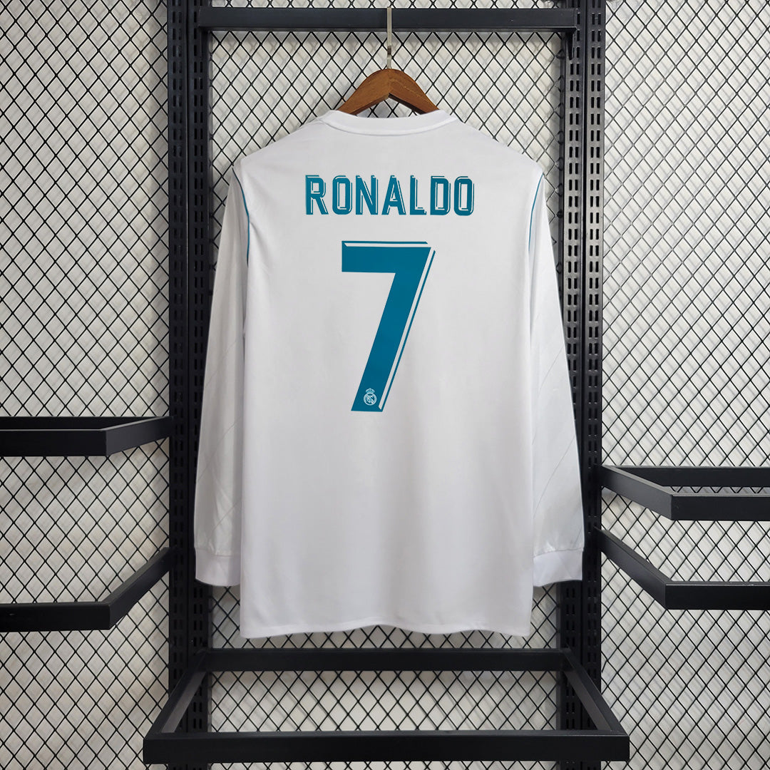 Real Madrid 2017/18 Ronaldo Home Long Sleeve